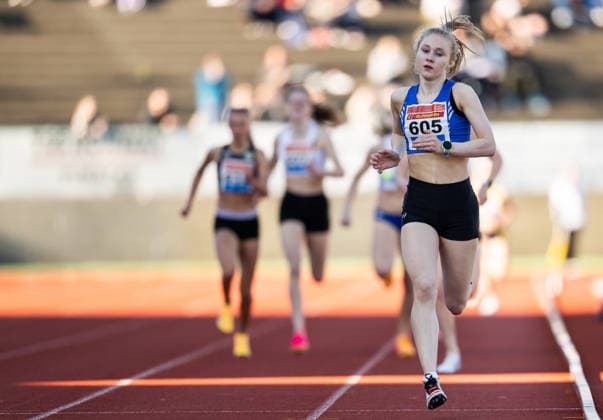 260528 Vilde Sofie Torvund of IL Fri competes in women™s 800 meter during the Trond Mohn Games on May 28, 2026 in Bergen Photo Marius Simensen BILDBYRAN COP 238 MM0068 athletics bbeng friidrett friidrott norge norway trond mohn games Dam kvinner Women  Copyright: MARIUSxSIMENSEN BB260528ZL012