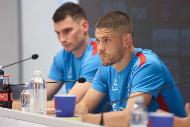 Croatia national football team press conference, PK, Pressekonferenz Andrej Kramaric speaks during a Croatia national football team press conference at the Rujevica Stadium in Rijeka, Croatia, on May 28, 2026, ahead of friendly matches against Belgium and Slovenia as part of the team s pre-World Cup training.  NelxPavletic PIXSELL