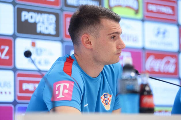 Croatia national football team press conference, PK, Pressekonferenz Dominik Livakovic speaks during a Croatia national football team press conference at the Rujevica Stadium in Rijeka, Croatia, on May 28, 2026, ahead of friendly matches against Belgium and Slovenia as part of the team s pre-World Cup training.  NelxPavletic PIXSELL
