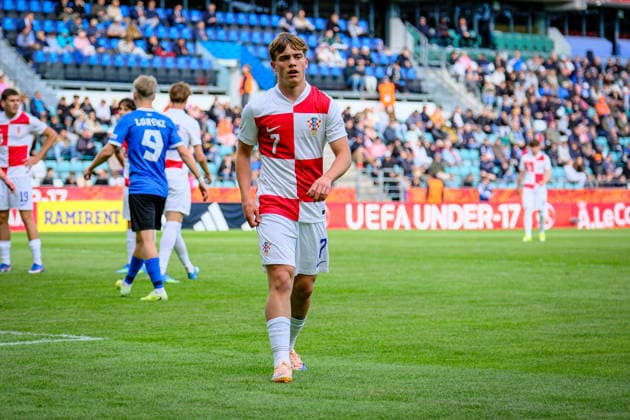 UEFA Under-17 European Championship, EM, Europameisterschaft Estonia 2026 Luka Bartolovic in action during the UEFA Under-17 European Championship Group-A match between Estonia U-17 vs Croatia U-17 national teams, Tallinn Estonia 28.05.2026 Tallinn A Le Coq Arena Estonia Copyright: xMaurixLevandix