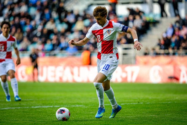 UEFA Under-17 European Championship, EM, Europameisterschaft Estonia 2026 Jona Benkotic in action during the UEFA Under-17 European Championship Group-A match between Estonia U-17 vs Croatia U-17 national teams, Tallinn Estonia 28.05.2026 Tallinn A Le Coq Arena Estonia Copyright: xMaurixLevandix