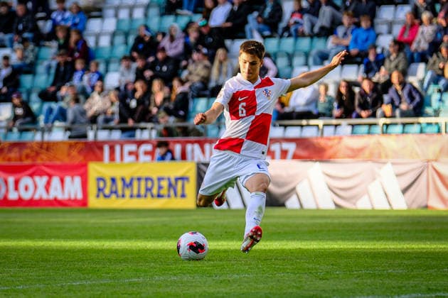 UEFA Under-17 European Championship, EM, Europameisterschaft Estonia 2026 Matej Milicic in action during the UEFA Under-17 European Championship Group-A match between Estonia U-17 vs Croatia U-17 national teams, Tallinn Estonia 28.05.2026 Tallinn A Le Coq Arena Estonia Copyright: xMaurixLevandix
