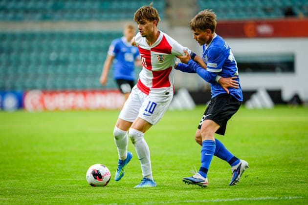 UEFA Under-17 European Championship, EM, Europameisterschaft Estonia 2026 Jona Benkotic in action during the UEFA Under-17 European Championship Group-A match between Estonia U-17 vs Croatia U-17 national teams, Tallinn Estonia 28.05.2026 Tallinn A Le Coq Arena Estonia Copyright: xMaurixLevandix
