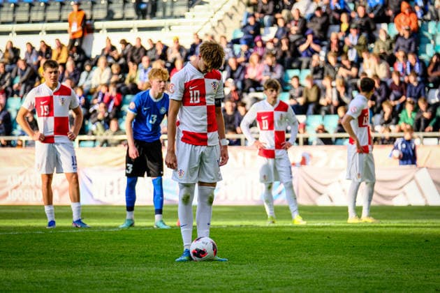 UEFA Under-17 European Championship, EM, Europameisterschaft Estonia 2026 Jona Benkotic taking the penalty during the UEFA Under-17 European Championship Group-A match between Estonia U-17 vs Croatia U-17 national teams, Tallinn Estonia 28.05.2026 Tallinn A Le Coq Arena Estonia Copyright: xMaurixLevandix