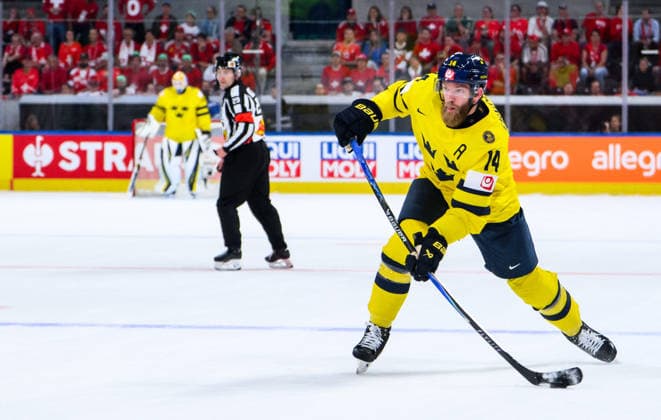 260528 Mattias Ekholm of Sweden during the 2026 IIHF Ice Hockey World Championship quarterfinal match between Switzerland and Sweden on May 28, 2026 in Zürich Photo Jesper Zerman BILDBYRAN kod JZ JZ0733 ishockey ice hockey ishockey vm 2026 vm 2026 iihf world championship kvartsfinal quarterfinal quarterfinals switzerland schweiz sverige sweden bbeng  Copyright: JESPERxZERMAN BB260528JZ125