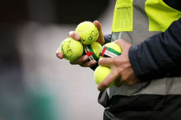 Football, Test match, Ireland - Qatar, Tennis ball protest action