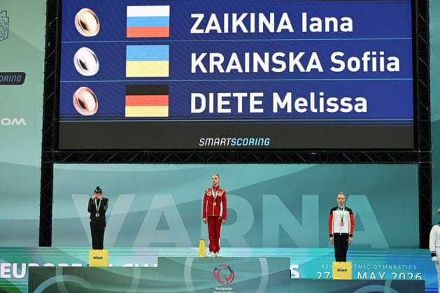 IPA85144456 - EChVARNA captured at Palace of Culture and Sports, Varna on 28.May.2026 by Filippo Tomasi Photography during European Championships in Rhythmic gymnastics, Rhythmische Sportgymnastik, RSG Gymnastics in Varna, Bulgaria, May 28 2026  Copyright: xFilippoxTomasi IPAxSportx xx 85144456