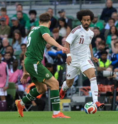 International Friendly, Länderspiel, Nationalmannschaft Aviva Stadium, Dublin 28 5 2026 Republic of Ireland vs Qatar Qatar™s Akram Afif Akram Afif 28 5 2026  Copyright: x INPHO BryanxKeanex BK1_8957