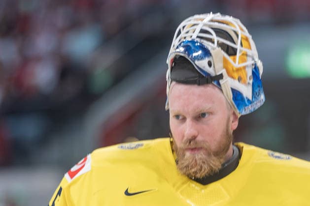28 05 2026, Zurich, Swiss Life Arena, Ice Hockey World Championships Switzerland Sweden, 45 goalkeeper Magnus Hellberg Sweden Zurich Swiss Life Arena Zurich Switzerland Copyright: xJustPictures.ch StefanxEmchx jp-de-StEm-DSC0064020260528