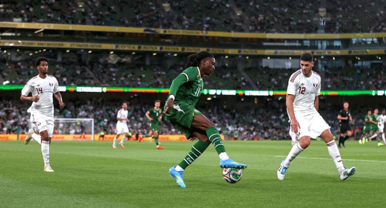 International Friendly, Länderspiel, Nationalmannschaft Aviva Stadium, Dublin 28 5 2026 Republic of Ireland vs Qatar Ireland s Jaden Umeh Jaden Umeh 28 5 2026  Copyright: x INPHO BryanxKeanex CU9I9943