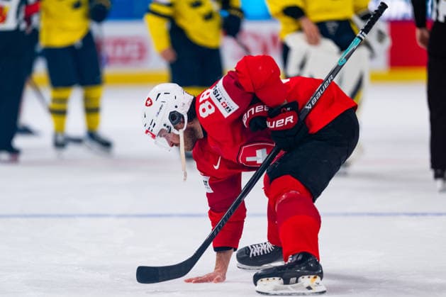 ZURICH, SWITZERLAND - MAY 28: Christoph Bertschy (Switzerland, 88) after their 4:1 win during the Quarter Finals - Match 59 between Switzerland and Sweden at the IIHF Ice hockey, Eishockey World Championship, WM, Weltmeisterschaft 2026, Swiss Life Arena on May 28, 2026 in Zurich, Switzerland. Zurich Switzerland Copyright: xTimoxSteinx