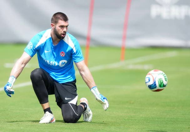 May 28, 2026, Charlotte, Nc, UNITED STATES: Canada goalkeeper Maxime Crepeau makes a save during team Canada World Cup roster selection camp in Charlotte, NC on Thursday, May 28, 2026. Canada News - May 28, 2026  - ZUMAc35_ 20260528_zaf_c35_087 Copyright: xNathanxDenettex