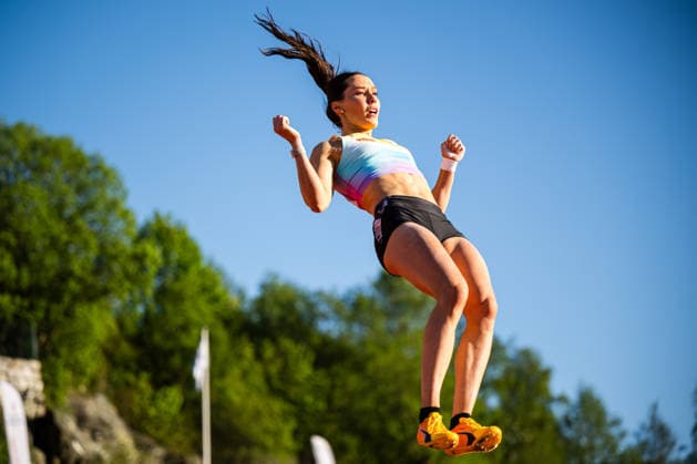 260528 Lene Retzius of Norway competes in women™s pole vault during the Trond Mohn Games on May 28, 2026 in Bergen Photo Marius Simensen BILDBYRAN Cop 238 MM0068 athletics bbeng friidrett friidrott norge norway trond mohn games  Copyright: MARIUSxSIMENSEN BB260528ZN040