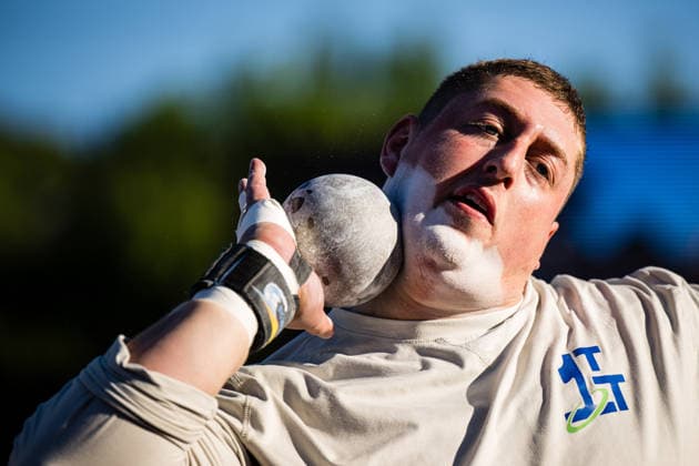 260528 Christoffer Licita of USA competes in men s shot put during the Trond Mohn Games on May 28, 2026 in Bergen Photo Marius Simensen BILDBYRAN Cop 238 MM0068 athletics bbeng friidrett friidrott norge norway trond mohn games  Copyright: MARIUSxSIMENSEN BB260528ZU059