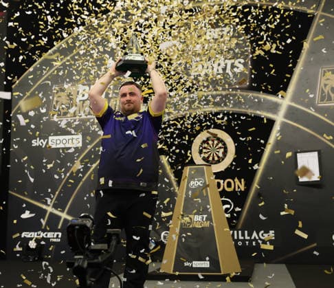 BetMGM Premier League Darts 28MAY26 Luke Littler during the BetMGM Premier League darts at the O2 Arena, London, UK on 28 May 2026. London O2 Arena London UK Editorial use only , Copyright: xChrisxSargeantx PSI-24296-0096