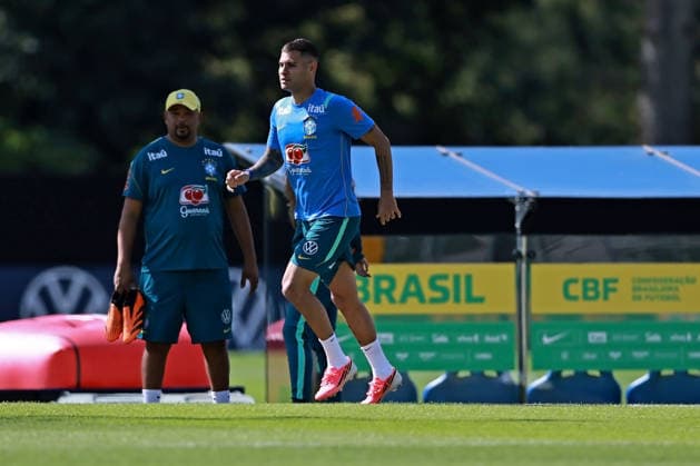 28th May 2026; Teresopolis, Brazil: Bruno Guimaraes of Brazil during a training session at the Granja Comary training center in Teresopolis, Rio de Janeiro, Brazil, on May 28, 2026, ahead of the FIFA World Cup, WM, Weltmeisterschaft, Fussball 2026 HeulerxAndrey