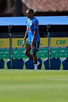 28th May 2026; Teresopolis, Brazil: Raphinha of Brazil during a training session at the Granja Comary training center in Teresopolis, Rio de Janeiro, Brazil, on May 28, 2026, ahead of the FIFA World Cup, WM, Weltmeisterschaft, Fussball 2026 HeulerxAndrey