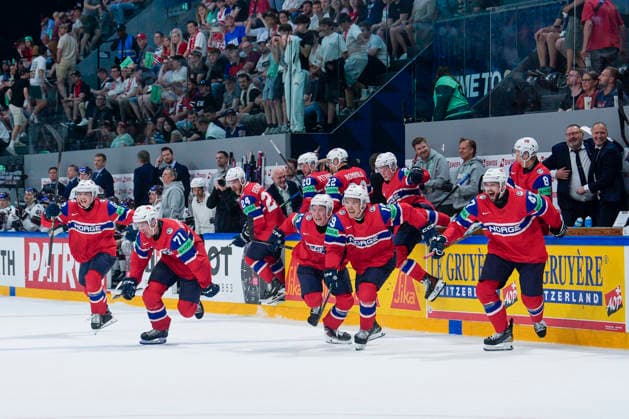 FRIBOURG, SWITZERLAND MAY 28 Norway defeats Latvia and advances to the semifinals, during the 2026 IIHF Ice Hockey World Championship Switzerland game between Norway and Latvia at BCF Arena on May 28, 2026 in Fribourg, Fribourg Fribourg BCF Arena Fribourg Switzerland Copyright: xJustPictures.ch JarixPestelaccix jp-en-EuSpIm-JP6_JAR_Norway_Latvia_28May2026_00163