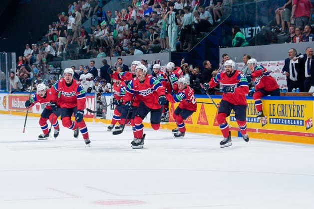 FRIBOURG, SWITZERLAND MAY 28 Norway defeats Latvia and advances to the semifinals, during the 2026 IIHF Ice Hockey World Championship Switzerland game between Norway and Latvia at BCF Arena on May 28, 2026 in Fribourg, Fribourg Fribourg BCF Arena Fribourg Switzerland Copyright: xJustPictures.ch JarixPestelaccix jp-en-EuSpIm-JP6_JAR_Norway_Latvia_28May2026_00164