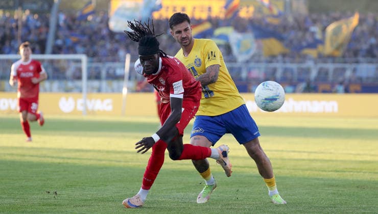 28 05 2026, xfsx, Men, Football, Season 2025 2026, Promotion matches to 3 League, Play Offs 1 FC Lokomtive Leipzig FC Wuerzburger Kickers v li Cherif Cisse FC Wuerzburger Kickers , Filip Kusic 1 FC Lokomotive Leipzig Leipzig Bruno Plache Stadion Sachsen Germany
