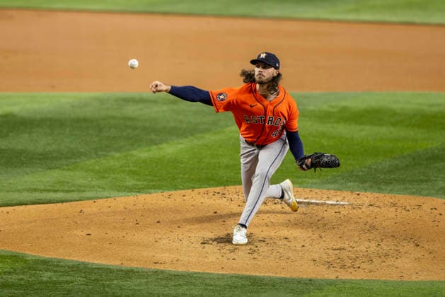 May 28, 2026, Arlington, Texas, USA: Houston Astros pitcher SPENCER ARRIGHETTI (41) during a MLB, Baseball Herren, USA game between the Houston Astros and Texas Rangers at Globe Life Field. Houston wins 5-1. Arlington USA - ZUMAf180 20260528_zsp_f180_020 Copyright: xMarkxFannx