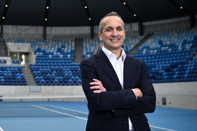 TENNIS AUSTRALIA ANDREW ABDO, Incoming Tennis Australia CEO Andrew Abdo poses for a photo during a Tennis Australia press conference, PK, Pressekonferenz at KIA Arena, in Melbourne, Friday, May 29, 2026. ( NO ARCHIVING MELBOURNE VICTORIA AUSTRALIA  Copyright: xJOELxCARRETTx 20260529121909881130