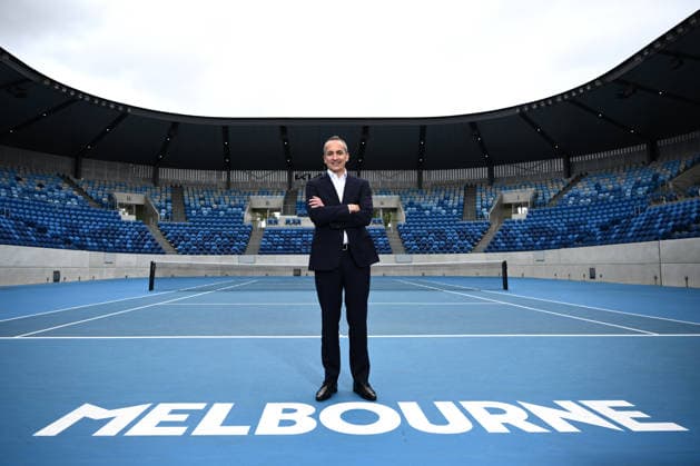 TENNIS AUSTRALIA ANDREW ABDO, Incoming Tennis Australia CEO Andrew Abdo poses for a photo during a Tennis Australia press conference, PK, Pressekonferenz at KIA Arena, in Melbourne, Friday, May 29, 2026. ( NO ARCHIVING MELBOURNE VICTORIA AUSTRALIA  Copyright: xJOELxCARRETTx 20260529198638256686