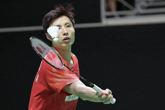 (260529) -- SINGAPORE, May 29, 2026 -- Shi Yuqi hits a return during the men s singles round of 16 match between Shi Yuqi of China and Alwi Farhan of Indonesia at the Singapore Badminton Open 2026 in Singapore on May 28, 2026. (Photo by Xinhua) (SP)SINGAPORE-BADMINTON-SINGAPORE OPEN-MEN S SINGLES ThenxChihxWey 
