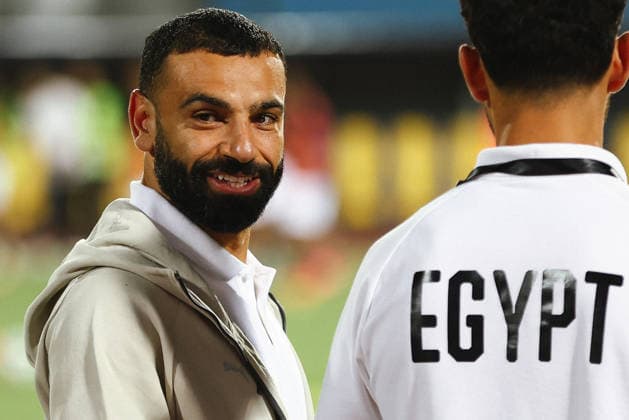 Egypt V Russia - Friendly International Mohamed Salah on the field before the International Friendly, Länderspiel, Nationalmannschaft match, the New Capital Cup, between Egypt and Russia at Cairo International Stadium in Cairo, Egypt. cairo Egypt  Copyright: xZiadxAhmedx originalFilename:abdellelah-notitle260528_npbrj.jpg