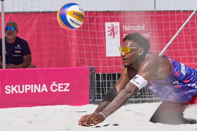 Ostrava 29.05.2026. Beach volleyball, Beachvolleyball JT Banka Ostrava Beach Pro Tour Elite 16, day 3, group phase, Ostrava, Czech Republic --- Siatkowka plazowa, JT Banka Ostrava Beach Pro Tour Elite 16, dzien 3, faza grupowa turnieju w Ostrawie Persons Shown : Joadel Gardoque (FRA) Fot. Dominika Chmura Arena Akcji NEWSPIX.PL --- newspix.pl 