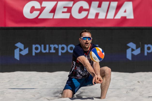 Ondrej Perusic (CZE) during the match Jiri Sedlak and Ondrej Perusic from Czech Republic vs Teo Rotar and Arnaud Gauthier-Rat from France at the Pro Tour, Beach volleyball, Beachvolleyball tournament of Elite category, Ostrava, Czech Republic, May 29, 2026. (CTKxPhoto VladimirxPrycek) CTKPhotoP2026052902877  CTKPhotoP2026052902877