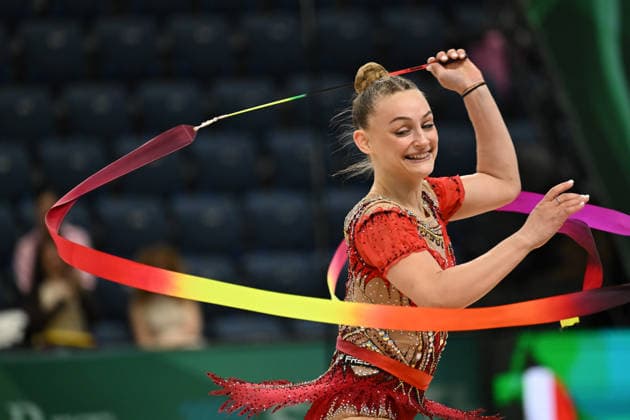 IPA85155679 - DRAGAS Tara (ITA) during European Championships in Rhythmic gymnastics, Rhythmische Sportgymnastik, RSG Gymnastics in Varna, Bulgaria, May 29 2026  Copyright: xFilippoxTomasi IPAxSportx xx 85155679