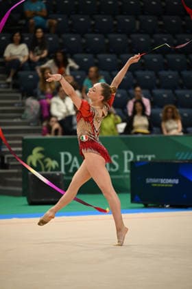 IPA85155687 - DRAGAS Tara (ITA) during European Championships in Rhythmic gymnastics, Rhythmische Sportgymnastik, RSG Gymnastics in Varna, Bulgaria, May 29 2026  Copyright: xFilippoxTomasi IPAxSportx xx 85155687