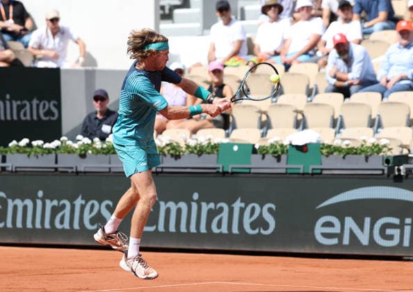 May 29, 2026, Paris, Ile De France, France: ANDREY RUBLEV during the match against N. Borges of Portugal in the third round of tennis tournament Roland Garros, Paris, France. Paris France - ZUMAc278 20260529_zsp_c278_008 Copyright: xMarcinxCholewinskix
