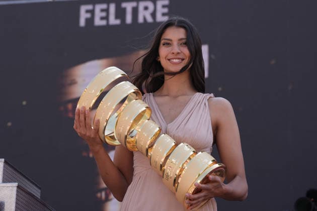 Trophy during Stage 19 of the Giro d™Italia, from Feltre to Alleghe, Italy, Friday, May 29, 2026.  Copyright: xMassimoxPaolone LaPressex