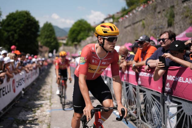 Norway™s Fredrik Dversnes Lavik of Uno-X Mobility during Stage 19 of the Giro d™Italia, from Feltre to Alleghe, Italy, Friday, May 29, 2026.  Copyright: xMassimoxPaolone LaPressex