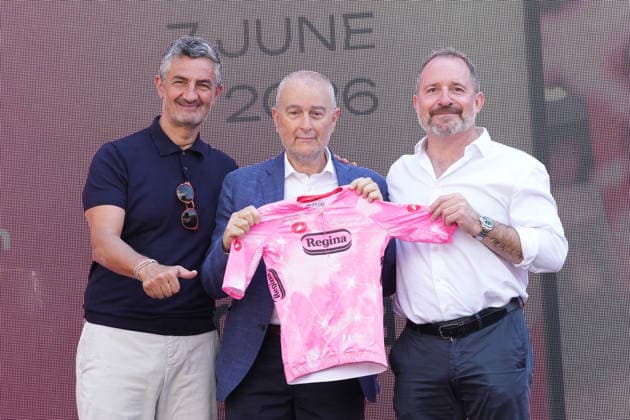 Giro Women s pink jersey presentation during Stage 19 of the Giro d™Italia, from Feltre to Alleghe, Italy, Friday, May 29, 2026.  Copyright: xSimonexSpada LaPressex