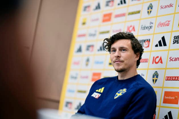 STOCKHOLM, SWEDEN 20260529 Victor Nilsson Lindelöf during todays press conference at Scandic Park with the Swedish mens national soccer team ahead of the upcoming World Cup in the USA STOCKHOLM SWEDEN x10050x  Copyright: xPontusxLundahl TTx FOTBOLLSLAGET PRESSTRÄFF INFÖR VM