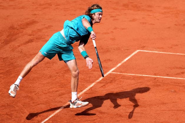 2026-05-29 2026 French Open - Day Six PARIS, FRANCE - MAY 29: Andrey Rublev of Russia during Day Six of the 2026 French Open at Roland Garros on May 29, 2026 in Paris, France. (Photo by Marleen Fouchier BSR Agency) Paris France Content not available for redistribution in The Netherlands directly or indirectly through any third parties. Copyright: xBSRxAgencyx