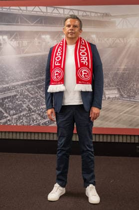 Samir Arabi Fortuna Duesseldorf, sports director poses for the photographers after the press conference Fortuna Duesseldorf, presentation of the new sports director, 3 Liga, football, season 2026 2027, 28 05 2026 press conference Fortuna Duesseldorf, 3 Liga, season 2025 2026, 29 05 2026 Duesseldorf Copyright: xEibner-Pressefoto ThomasxHaeslerx EP_THR
