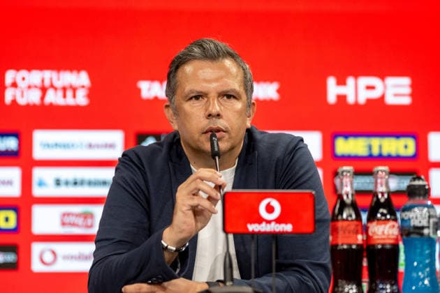 Samir Arabi Fortuna Duesseldorf, Sports Director comments at the press conference on the questions of the journalists Press conference Fortuna Duesseldorf, Presentation of the new sports director, 3 Liga, Football, Season 2026 2027, 28 05 2026 Press conference Fortuna Duesseldorf, 3 Liga, Season 2025 2026, 29 05 2026 Duesseldorf Copyright: xEibner-Pressefoto ThomasxHaeslerx EP_THR