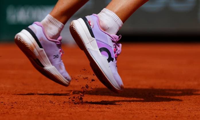 The On tennis shoes of Iga Swiatek French Open Tennis, Day Six, Tennis, Roland Garros, Paris, France - 29 May 2026Paris Roland Garros France EDITORIAL USE ONLY No use with unauthorised audio, video, data, fixture lists, club league logos or live services. Online in-match use limited to 120 images, no video emulation. No use in betting, games or single club league player publications.  Copyright: xJavierxGarcia Shutterstockx 16898312q