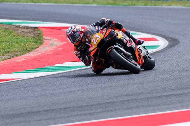 MotoGP GP7 Brembo Grand Prix of Italy Free Practice Mugello Circuit 29 05 2026 Enea Bastianini of Italy and Red Bull KTM Tech3 seen during MotoGP GP7 Brembo Grand Prix of Italy Free Practice at Mugello Circuit in Scarperia e San Piero, Italy Copyright: xBEAUTIFULxSPORTS Carabellix