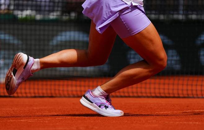 The On tennis shoes of Iga Swiatek French Open Tennis, Day Six, Tennis, Roland Garros, Paris, France - 29 May 2026Paris Roland Garros France EDITORIAL USE ONLY No use with unauthorised audio, video, data, fixture lists, club league logos or live services. Online in-match use limited to 120 images, no video emulation. No use in betting, games or single club league player publications.  Copyright: xJavierxGarcia Shutterstockx 16898312s