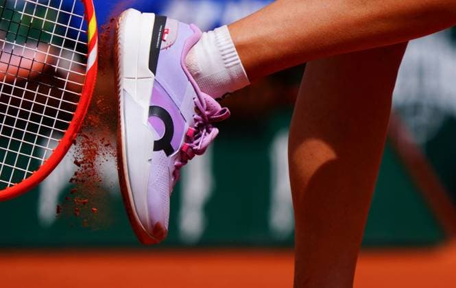 The On tennis shoes of Iga Swiatek French Open Tennis, Day Six, Tennis, Roland Garros, Paris, France - 29 May 2026Paris Roland Garros France EDITORIAL USE ONLY No use with unauthorised audio, video, data, fixture lists, club league logos or live services. Online in-match use limited to 120 images, no video emulation. No use in betting, games or single club league player publications.  Copyright: xJavierxGarcia Shutterstockx 16898312u