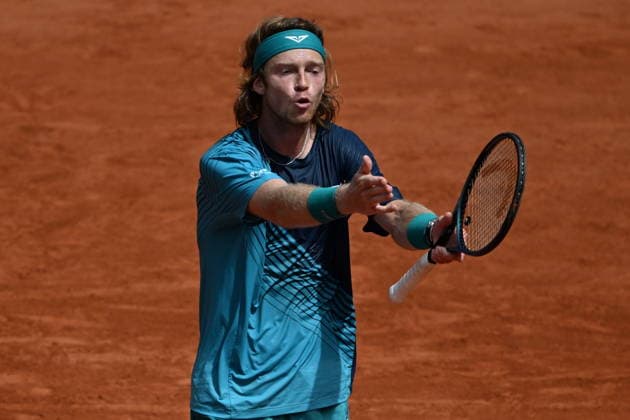 2026 French Open, Roland-Garros - Day 6 PARIS, FRANCE - MAY 29: Andrey Rublev competes with Nuno Borges (not seen) of Portugal during their Men s Singles third round match on Day Six of the 2026 French Open at Roland Garros in Paris, France on May 29, 2026. Burak Akbulut Anadolu Paris France. Editorial use only. Please get in touch for any other usage.  Copyright: x2026xAnadoluxBurakxAkbulutx