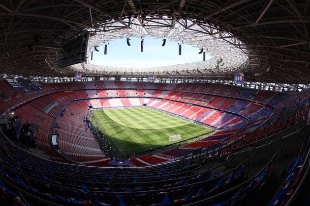 A generic view of the Puskas Arena on 29 May 2026, the eve of the UEFA Champions League 2025-26 Final soccer match between Paris Saint-Germain FC and Arsenal FC in Budapest, Hungary. UEFA Champions League - Paris Saint-Germain FC v Arsenal FC