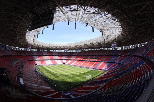 A generic view of the Puskas Arena on 29 May 2026, the eve of the UEFA Champions League 2025-26 Final soccer match between Paris Saint-Germain FC and Arsenal FC in Budapest, Hungary. UEFA Champions League - Paris Saint-Germain FC v Arsenal FC