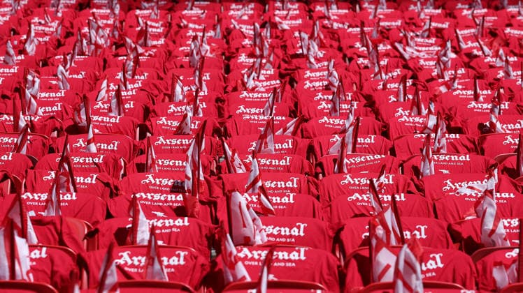 Paris Saint-Germain, Open Training Session Ground View of The Puskas ArÃ na with the Arsenal area draped in shirts and scarfs ahead of the open training session for Paris Saint-Germain ahead of the Champions League Cup Final at Puskas Arena Park, Budapest, Hungary on 29 May 2026. Budapest Puskas Arena Park Hungary Editorial use only , Copyright: xChrisxFoxwellx PSI-24345-0012