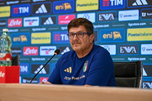 FOOTBALL - More - press conference, PK, Pressekonferenz of Italy s coach Silvio Baldini Photo by IPA ABACAPRESS.COM85159934 - Head coach of Italy Silvio Baldini attends the press conference during Press conference of Italy s coach Silvio Baldini, Other in Florence, Italy, May 29 2026 Florence Italy  Copyright: xIPAxSport ABACAx